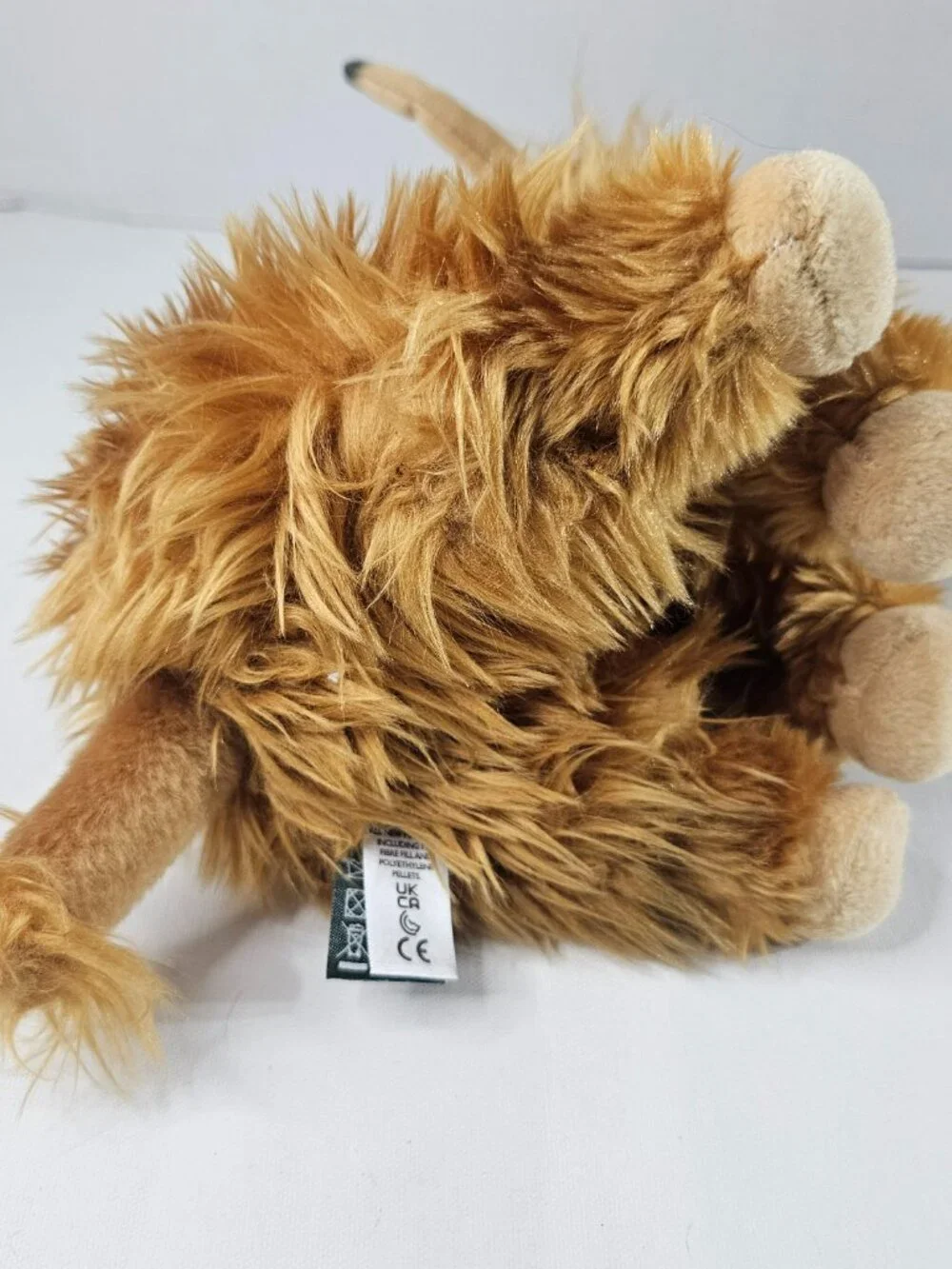 Living Nature Highland Cow Plush Soft Horns Brown Scottish Farm Stuffed Animal